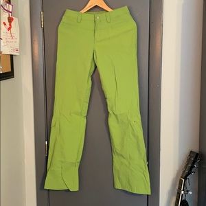 Lime green hiking pants
